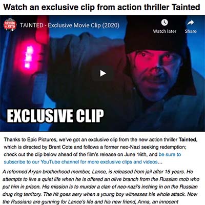  Watch an exclusive clip from action thriller Tainted